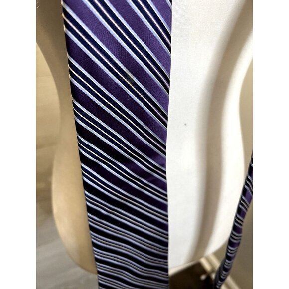 Forsyth of Canada Men's Stripe Tie‎ Silk Woven Necktie Busine - Picture 3 of 4